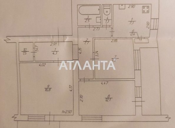 3-кімнатна квартира за адресою 1-й Київський пров. (площа 72 м²) - Atlanta.ua - фото 16