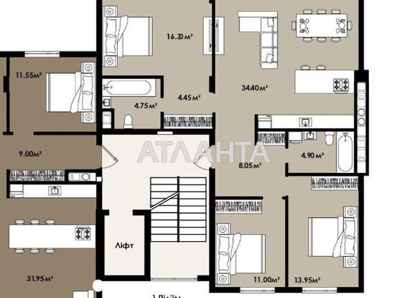 3-rooms apartment apartment by the address st. Lichakovskaya ul (area 99,4 m²) - Atlanta.ua - photo 2