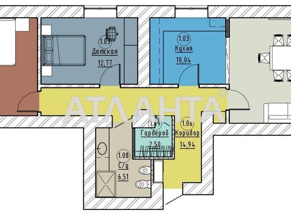 3-комнатная квартира по адресу ул. Старицкого (площадь 104 м²) - Atlanta.ua - фото 13