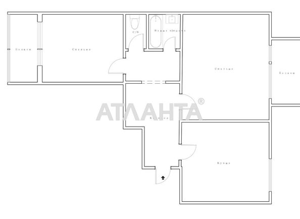 2-комнатная квартира по адресу ул. Тополевая (площадь 72,9 м²) - Atlanta.ua - фото 19