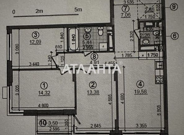 3-комнатная квартира по адресу ул. Олександра Олеся (площадь 82,9 м²) - Atlanta.ua - фото 14