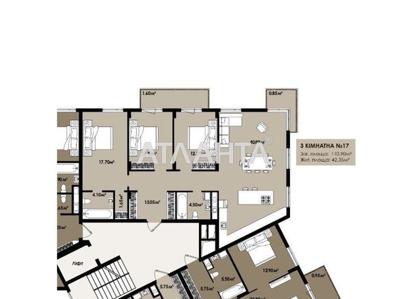 3-rooms apartment apartment by the address st. Lichakovskaya ul (area 110,9 m²) - Atlanta.ua - photo 2