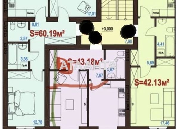 1-кімнатна квартира за адресою вул. Орлика (площа 43,1 м²) - Atlanta.ua - фото 5