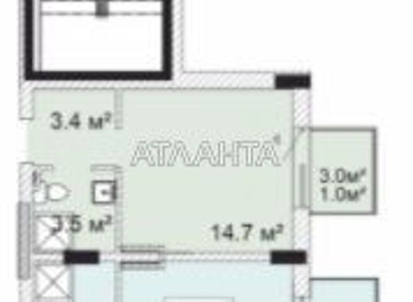 1-room apartment apartment by the address st. Bocharova gen (area 23,5 m²) - Atlanta.ua - photo 10