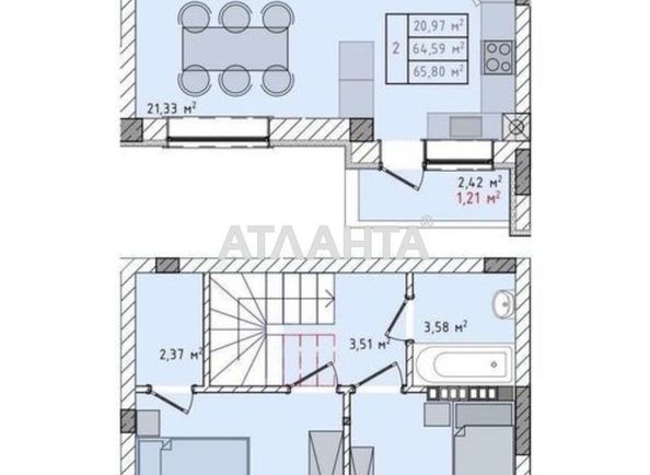 2-rooms apartment apartment by the address st. Vozrozhdenie (area 66 m²) - Atlanta.ua - photo 2