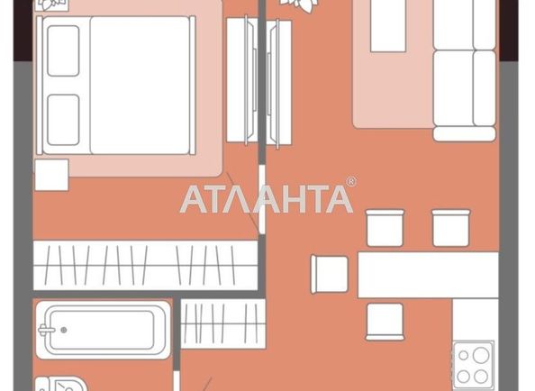 1-room apartment apartment by the address st. Bocharova gen (area 39,7 m²) - Atlanta.ua - photo 3