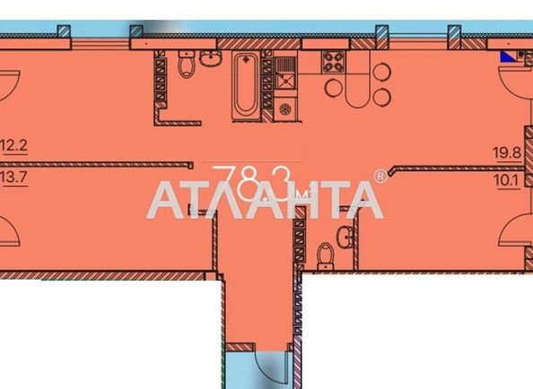 3-кімнатна квартира за адресою Люстдорфська дор. (площа 78,3 м²) - Atlanta.ua - фото 5