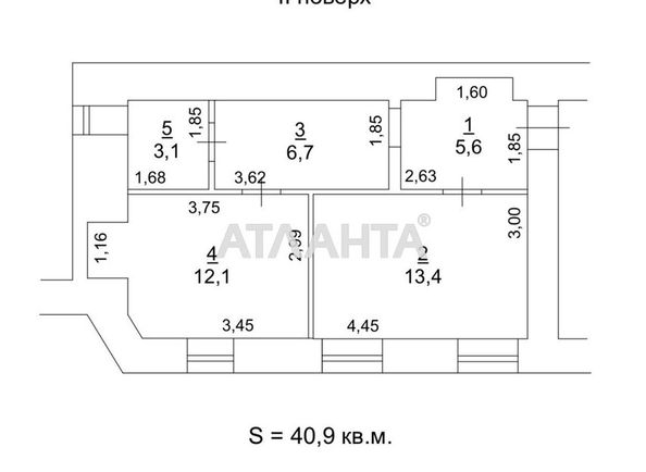 1-room apartment apartment by the address st. Dvoryanskaya Petra Velikogo (area 40,9 m²) - Atlanta.ua - photo 4