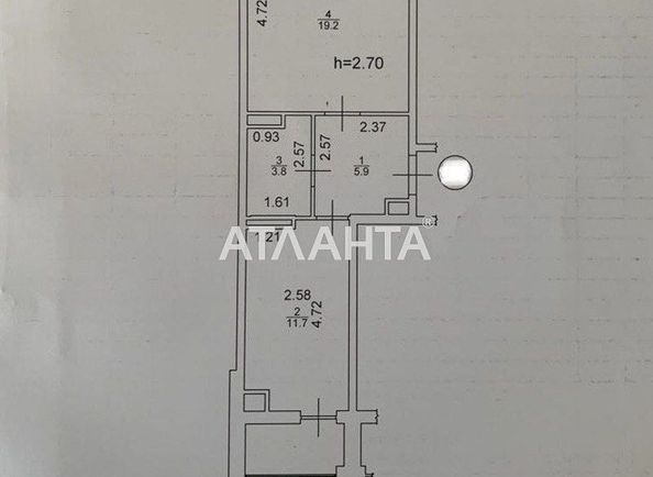 1-комнатная квартира по адресу ул. Оптимистическая (площадь 43,5 м²) - Atlanta.ua - фото 2