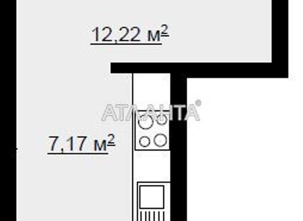 1-кімнатна квартира за адресою вул. Руфа Ю. (Некрасова) (площа 27,6 м²) - Atlanta.ua - фото 2