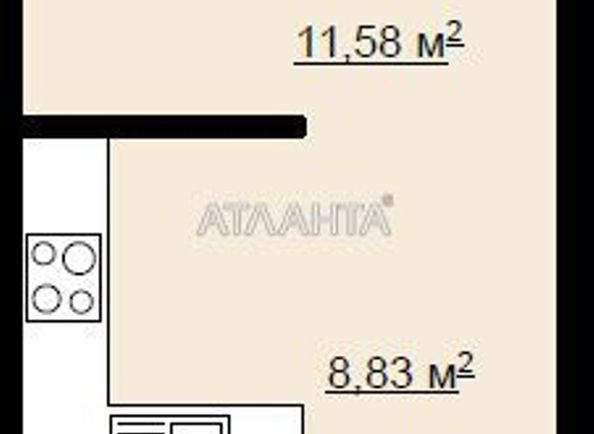 1-кімнатна квартира за адресою вул. Руфа Ю. (Некрасова) (площа 29,5 м²) - Atlanta.ua