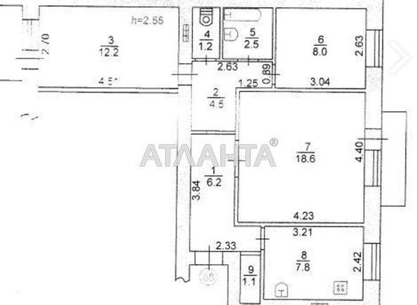3-комнатная квартира по адресу ул. Шума Виталия (площадь 64,1 м²) - Atlanta.ua - фото 3