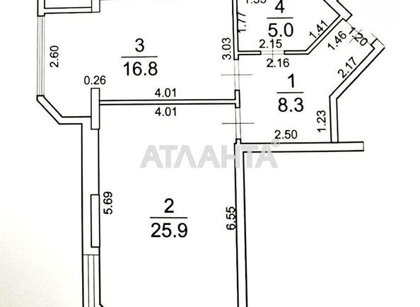 1-room apartment apartment by the address st. Parusnaya Geroev Stalingrada (area 56 m²) - Atlanta.ua - photo 3