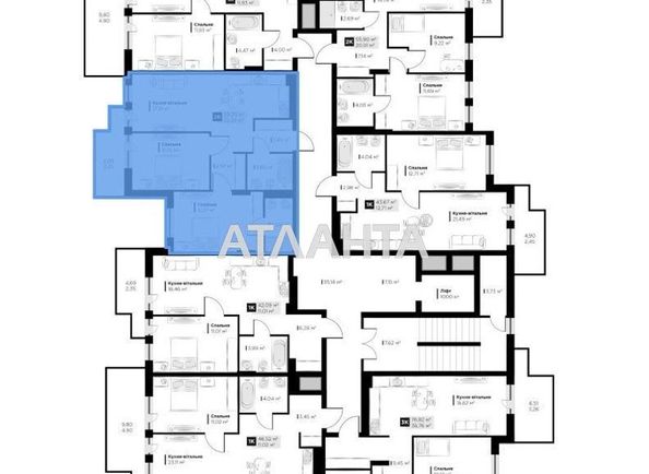 2-rooms apartment apartment by the address st. Galitskaya (area 59,2 m²) - Atlanta.ua - photo 13