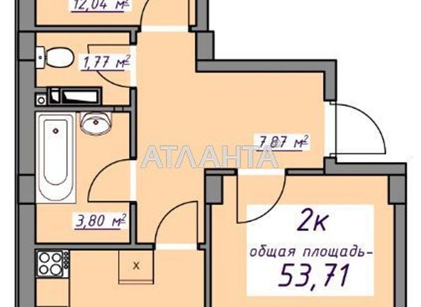 2-кімнатна квартира за адресою вул. Масив 10 (площа 54 м²) - Atlanta.ua - фото 4