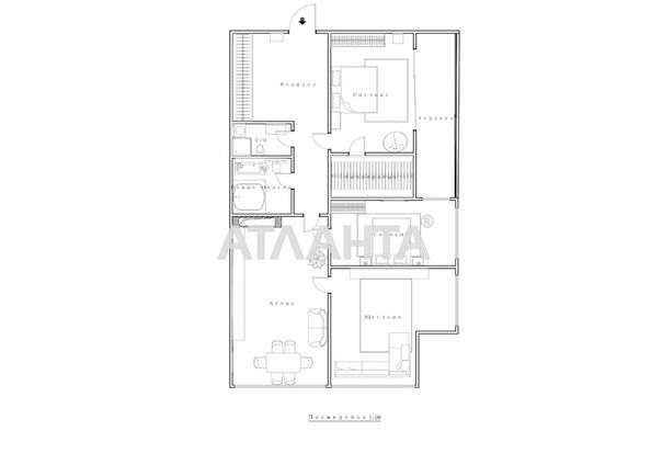 2-кімнатна квартира за адресою вул. Рєпіна (площа 128,9 м²) - Atlanta.ua - фото 24