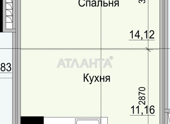 1-room apartment apartment by the address st. Dachnaya (area 35,9 m²) - Atlanta.ua - photo 7