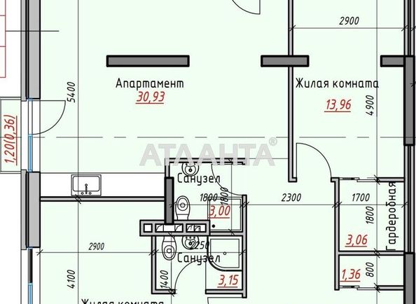 2-rooms apartment apartment by the address st. Dachnaya (area 86,5 m²) - Atlanta.ua - photo 2