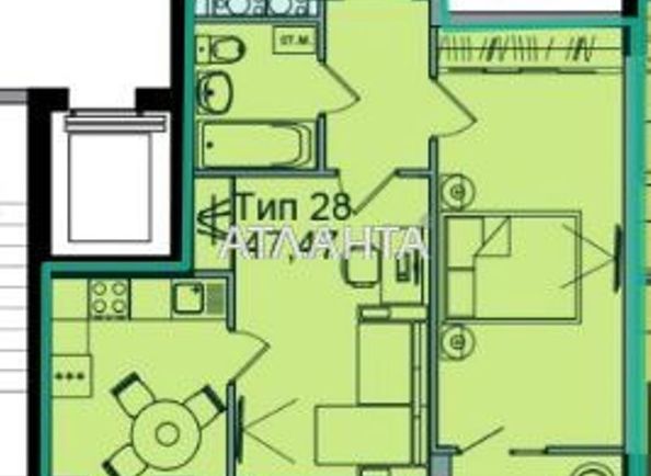 2-кімнатна квартира за адресою 7 км Овідіопольської дор. (площа 47,5 м²) - Atlanta.ua - фото 2