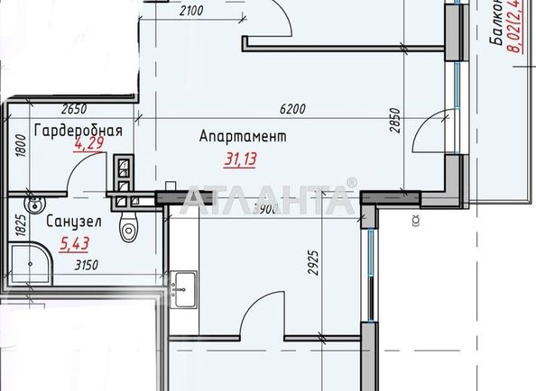 2-rooms apartment apartment by the address st. Dachnaya (area 70,5 m²) - Atlanta.ua - photo 2