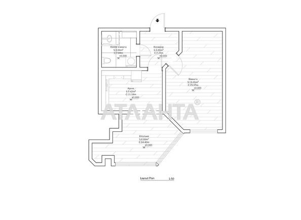 1-комнатная квартира по адресу ул. Мира (площадь 38 м²) - фото 23 1-комнатная квартира по адресу ул. Мира (площадь 38 м²) - Atlanta.ua - фото 23