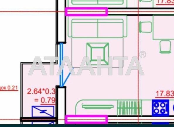 1-room apartment apartment by the address st. Primorskaya Suvorova (area 24,1 m²) - Atlanta.ua - photo 2