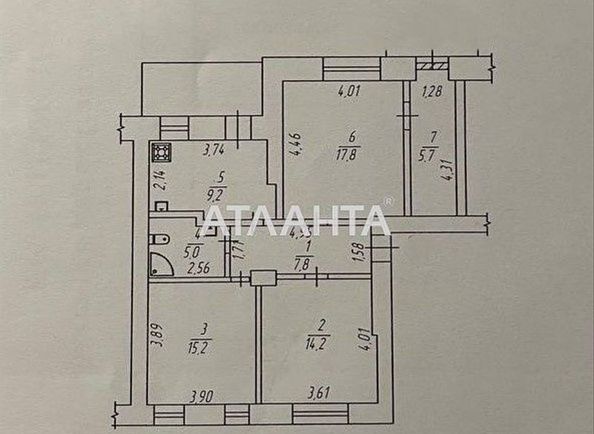 3-кімнатна квартира за адресою вул. Городецького Владислава (площа 80 м²) - Atlanta.ua - фото 14