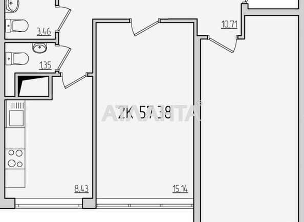 2-кімнатна квартира за адресою вул. Перлинна (площа 57 м²) - Atlanta.ua - фото 2