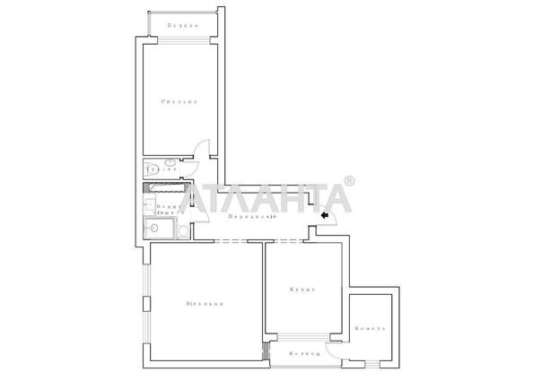2-кімнатна квартира за адресою вул. Генерала Юнаківа (площа 72,8 м²) - Atlanta.ua - фото 16