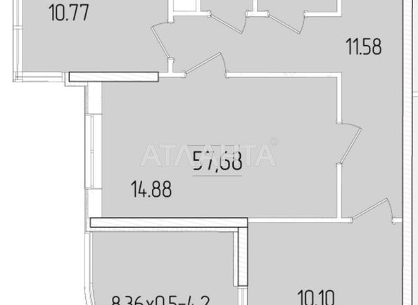 2-rooms apartment apartment by the address st. Krasnova (area 58 m²) - Atlanta.ua - photo 2