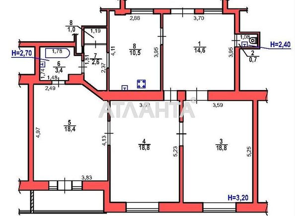 3-кімнатна квартира за адресою вул. Хмельницького Богдана (площа 92 м²) - Atlanta.ua - фото 2