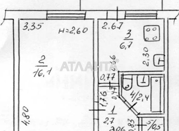 1-кімнатна квартира за адресою вул. Мачтова (площа 29,2 м²) - Atlanta.ua - фото 13