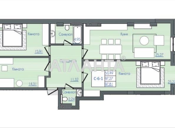 3-rooms apartment apartment by the address st. Fontanskaya dor Perekopskoy Divizii (area 97 m²) - Atlanta.ua - photo 2