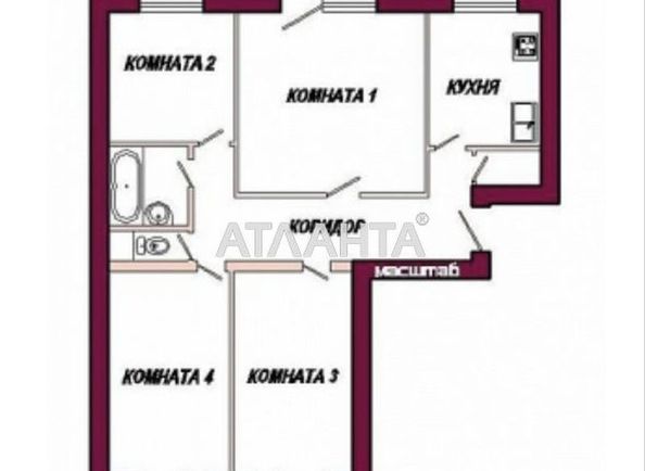 Багатокімнатна квартира за адресою Добровольського пр. (площа 79 м²) - Atlanta.ua - фото 19