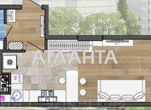 1-кімнатна квартира за адресою вул. Бочарова ген. (площа 35 м²) - Atlanta.ua - фото 7