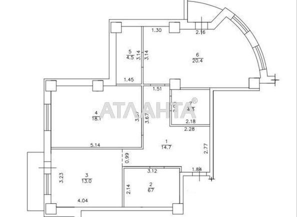 2-rooms apartment apartment by the address st. Pedagogicheskaya (area 84,4 m²) - Atlanta.ua - photo 2