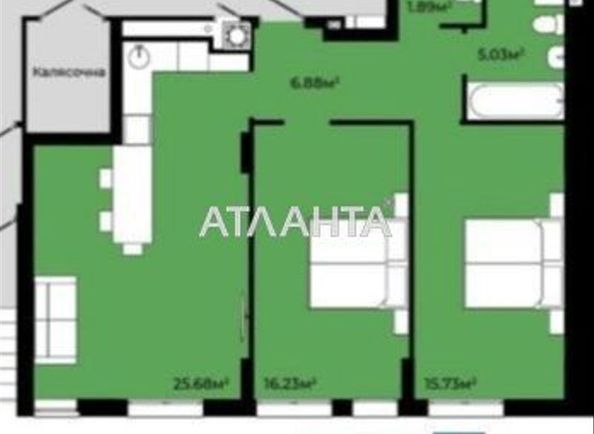 2-кімнатна квартира за адресою вул. Роксоляни (площа 71,4 м²) - Atlanta.ua - фото 2