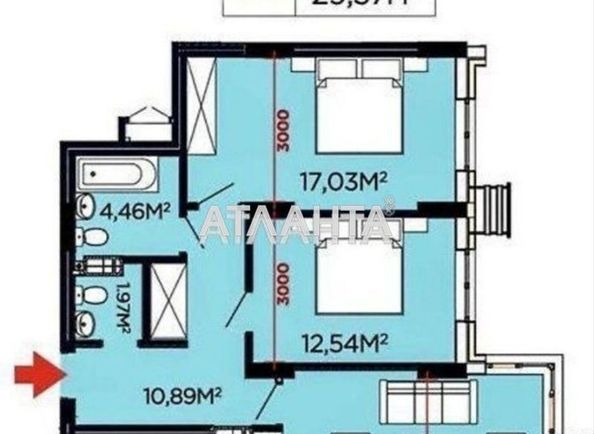 2-кімнатна квартира за адресою вул. Бігова (площа 66 м²) - Atlanta.ua - фото 15