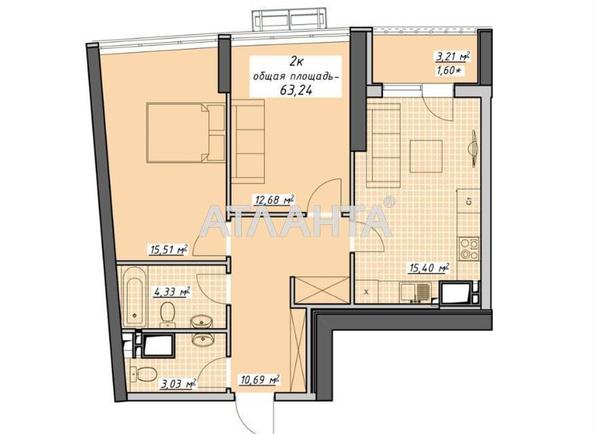 2-кімнатна квартира за адресою Курортний пров. (площа 63,2 м²) - Atlanta.ua - фото 2