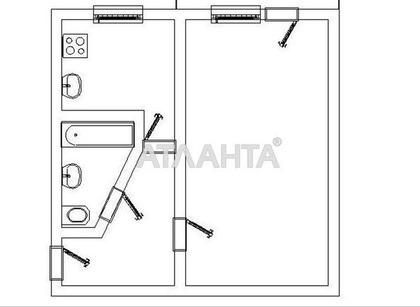 1-кімнатна квартира за адресою вул. Балківська (площа 21,2 м²) - Atlanta.ua - фото 10