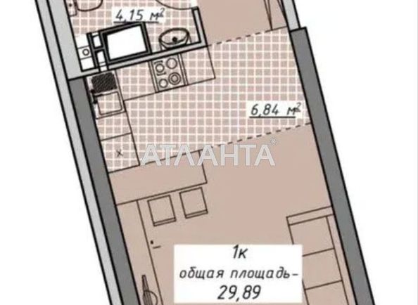 1-комнатная квартира по адресу Курортный пер. (площадь 29,9 м²) - Atlanta.ua - фото 6