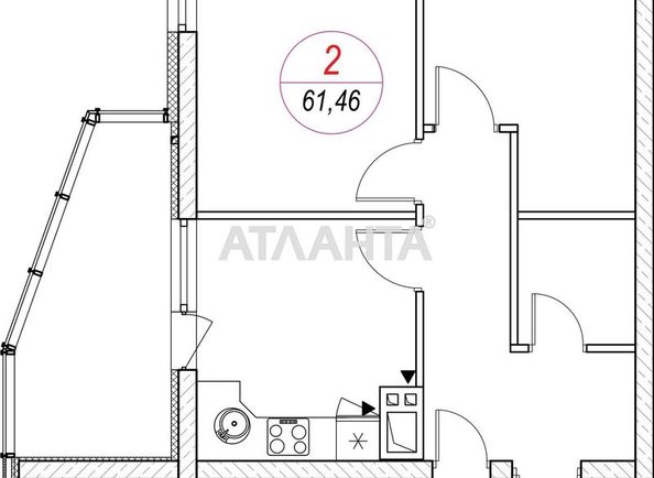 2-кімнатна квартира за адресою вул. Середньофонтанська (площа 63 м²) - Atlanta.ua
