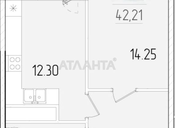 1-комнатная квартира по адресу ул. Краснова (площадь 42,2 м²) - Atlanta.ua - фото 10