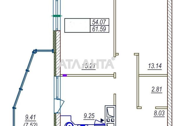 2-rooms apartment apartment by the address st. Srednefontanskaya (area 61,6 m²) - Atlanta.ua - photo 6