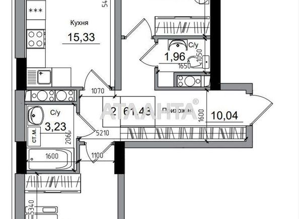 3-комнатная квартира по адресу 7 км овидиопольской дор. (площадь 65,4 м²) - Atlanta.ua - фото 2