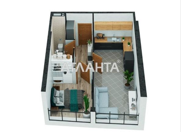 1-комнатная квартира по адресу Курортный пер. (площадь 51,6 м²) - Atlanta.ua - фото 9