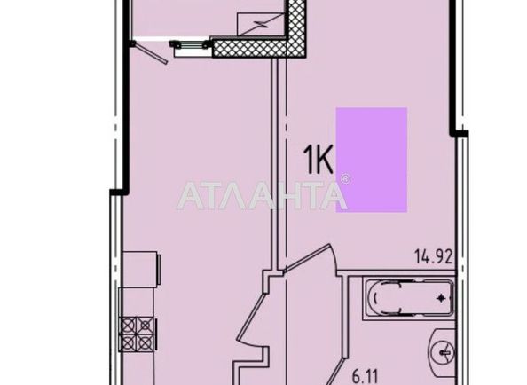 1-комнатная квартира по адресу ул. Генуэзская (площадь 44,5 м²) - Atlanta.ua - фото 6