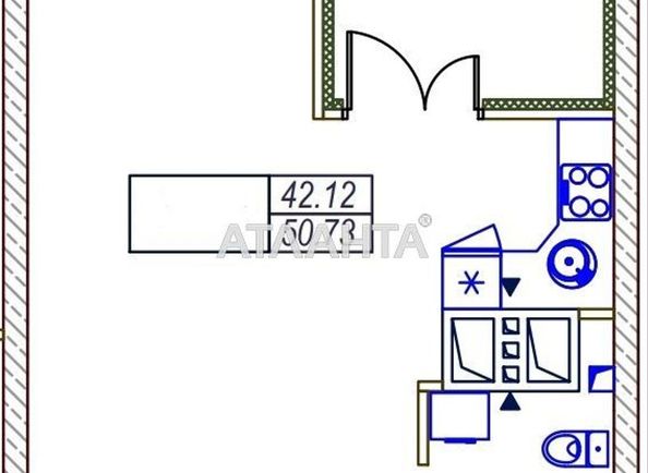 1-комнатная квартира по адресу ул. Среднефонтанская (площадь 51 м²) - Atlanta.ua