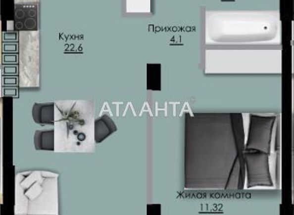 1-кімнатна квартира за адресою вул. Марсельська (площа 44,3 м²) - Atlanta.ua - фото 5