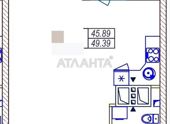 1-room apartment apartment by the address st. Srednefontanskaya (area 50 m²) - Atlanta.ua